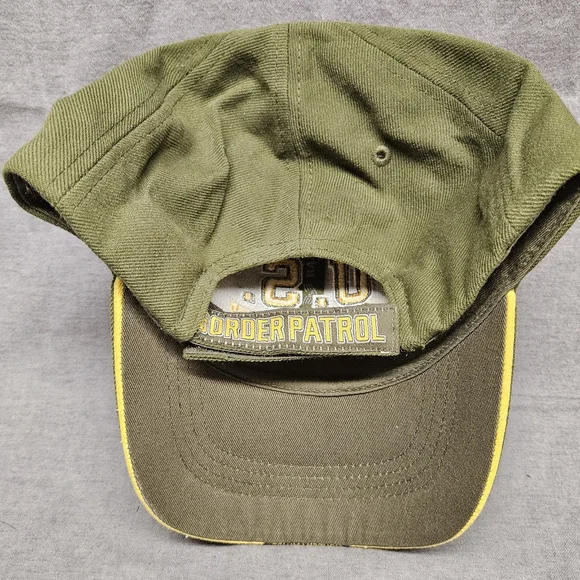 Unisex US Border Patrol Hat Cap Green Adjustable Hook & Loop NWOT - Picture 3 of 3